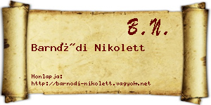 Barnódi Nikolett névjegykártya