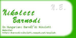 nikolett barnodi business card